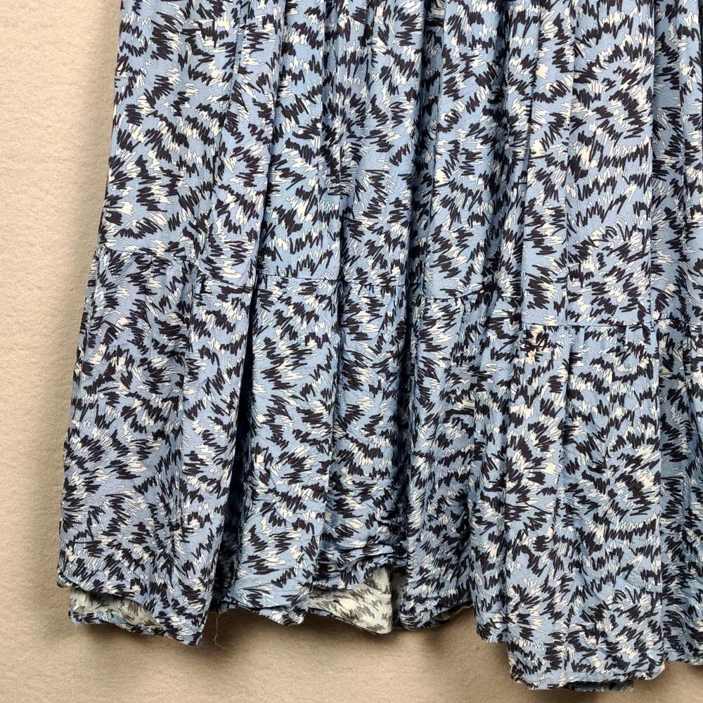 Zara The Angel Prairie Floral Midi Dress Boho Cottagecore Blue Small Tiered - Picture 5 of 10